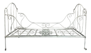 French Wrought Iron Daybed, 1890s