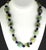 2020s AJD Glowing Green Brazilian Prehnite With Blue Agate Necklace For Sale - Image 5 of 10