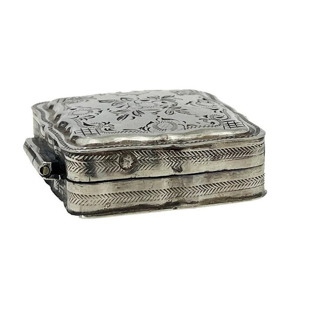 Dutch Silver Pill Box, 1869 For Sale - Image 3 of 6