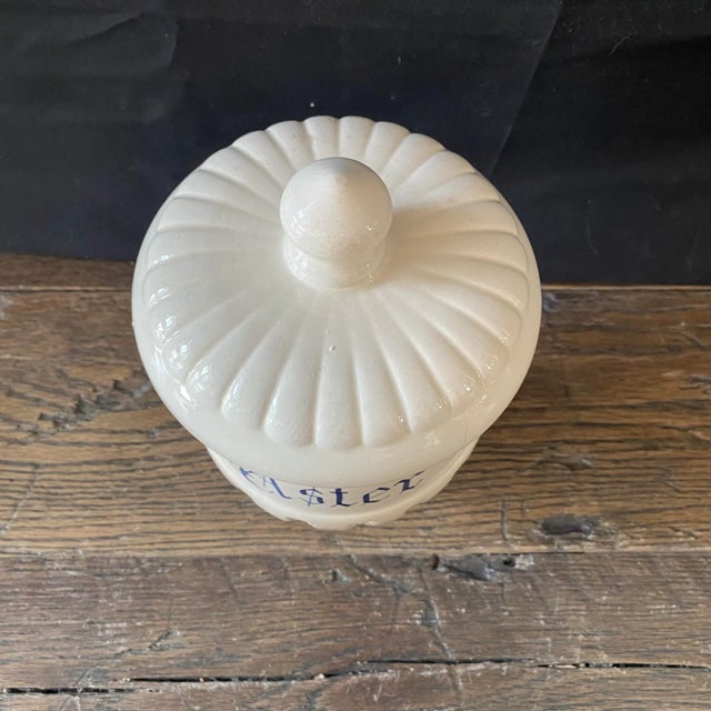 Antique Italian Apothecary Jar Venetian Aster Porcelain Urn Large For Sale - Image 4 of 10