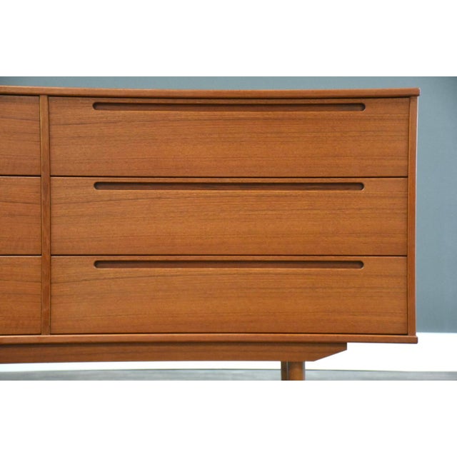 Brown 1960s Nils Jonsson Danish Modern Teak Dresser For Sale - Image 8 of 9