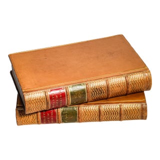 Nice 2 Volume the Life and Death of John Barneveld Advocate of Holland John Motely Full Leather Ornate Antique Books Home Office Decor For Sale