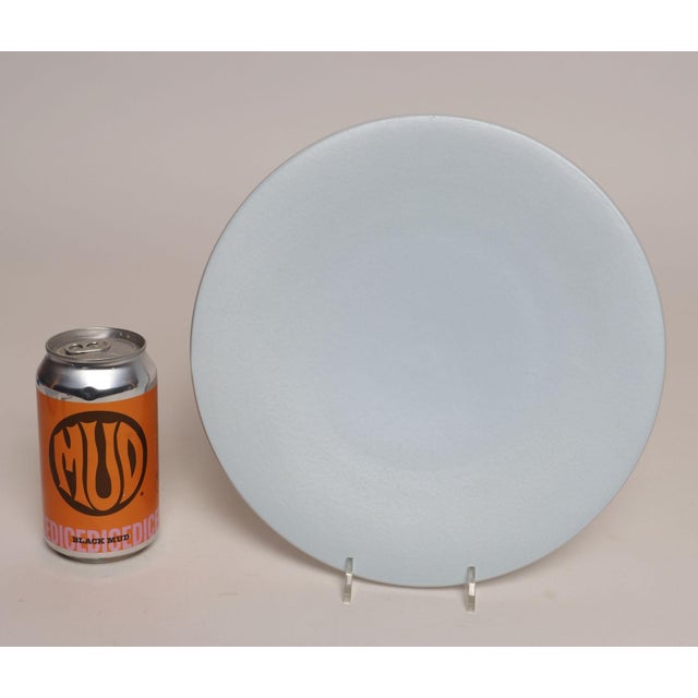 Set of Three Nick Munro English Matte Powder Blue and Glossy White Plates - Two Sizes For Sale - Image 10 of 18