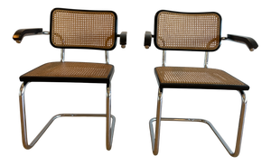 S64 V Cesca Armchairs by Marcel Breuer for Thonet, 1950s, Set of 2