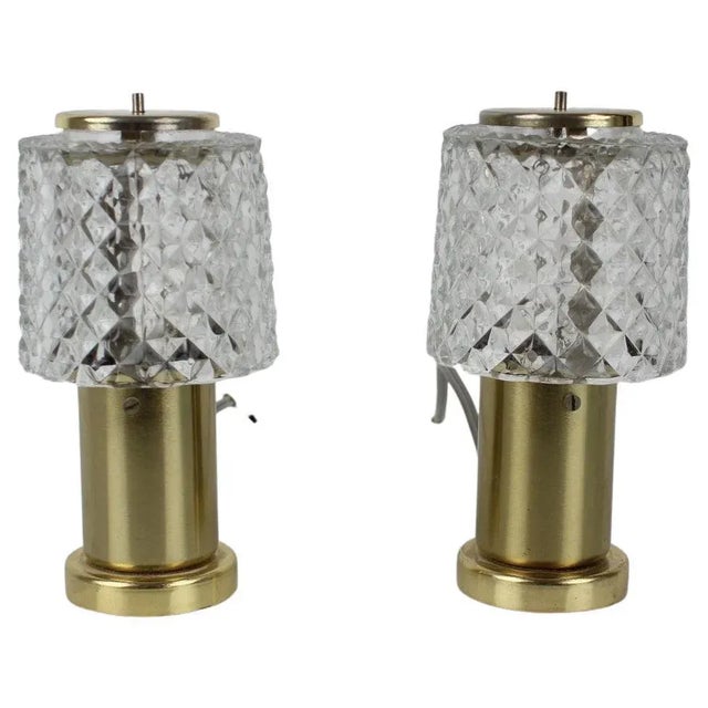 Mid-Century Gold Table Lamps by Kamenický Šenov, 1970s, Set of 2 For Sale - Image 10 of 10