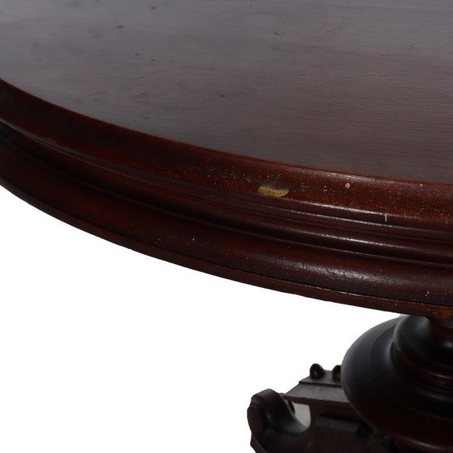 Traditional Antique Brookes Renaissance Revival Walnut Umbrella Table C1890 For Sale - Image 3 of 8