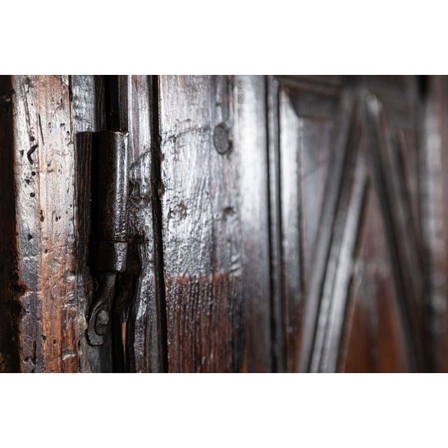 Antique French Provincial Ash Diamond Point Armoire, 1770 For Sale - Image 13 of 18