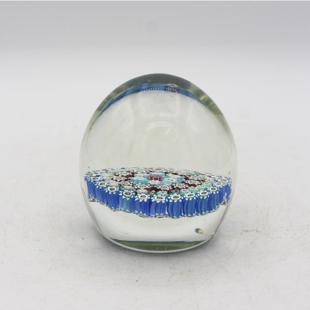 Murano Mid-20th Century Murano Millefiori Paperweight For Sale - Image 4 of 4