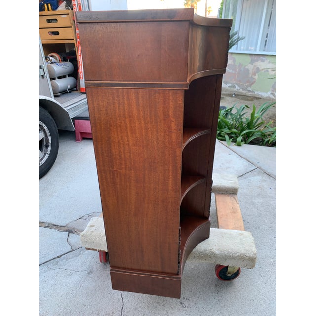 American 1940's Neoclassical Mahogany Console Cabinet Dry Bar For Sale - Image 3 of 12