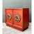 Vintage Lane Red Cabinet With Ornate Medallions For Sale - Image 10 of 14