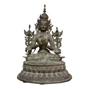 Large Vintage Nepalese Bronze Tara Statue