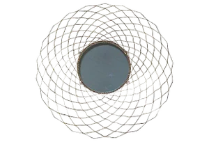 Vintage Gold Wall Mirror Sunburst Honeycomb Round Accent Mirror