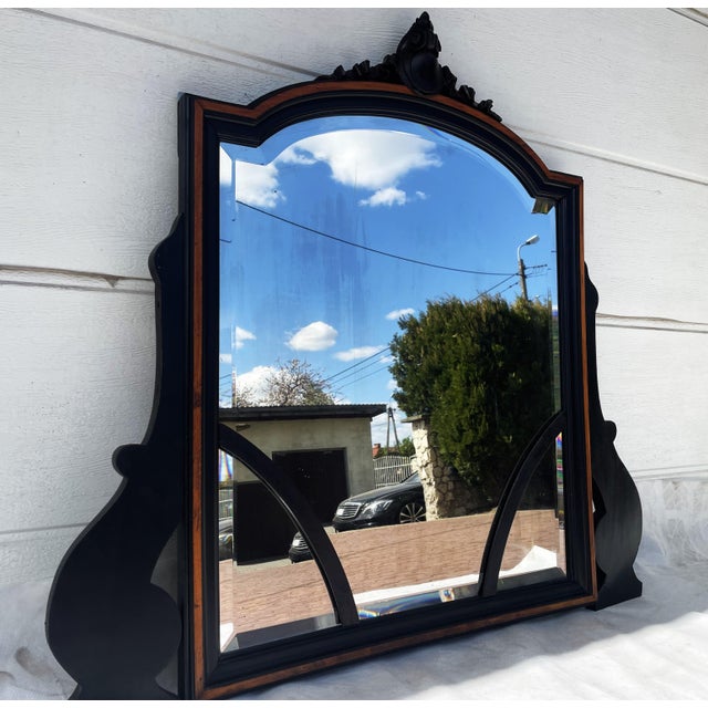 Early 20th Century Gothic Revival Monumental Mirror in Wood, 1890s For Sale - Image 13 of 18