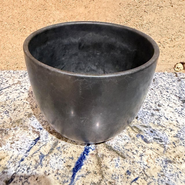 For your consideration a vintage West German pottery or stoneware vase, likely featuring a dark, possibly "fat lava" style...