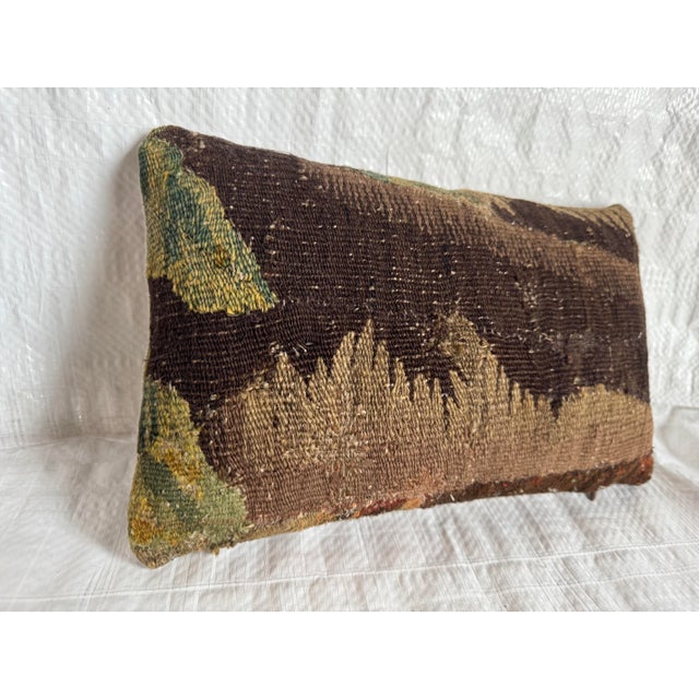 Mid-Century Modern 17th Century Flemish Tapestry Pillow For Sale - Image 3 of 4