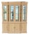1990s Drexel Heritage Corinthian Burled Wood Oak & Ash Hutch For Sale
