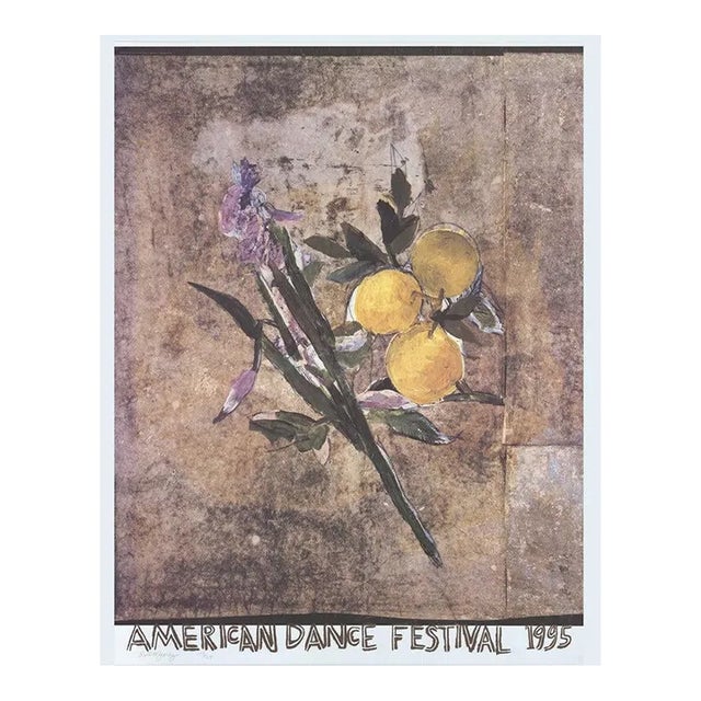 1995 Roberto Juarez 'American Dance Festival 1995' Contemporary Yellow,Neutral Mixed Media For Sale