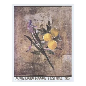 1995 Roberto Juarez 'American Dance Festival 1995' Contemporary Yellow,Neutral Mixed Media