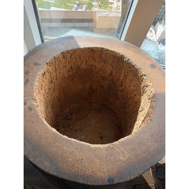 Brown Large Organic Modern Wooden Vessels — Sculptural, Hand‑Carved, Primitive Modern Forms For Sale - Image 8 of 11