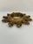 1960s Vintage 1960s Petite 8.5" Acanthus Leaf Sunburst Wall Mirror For Sale - Image 5 of 16