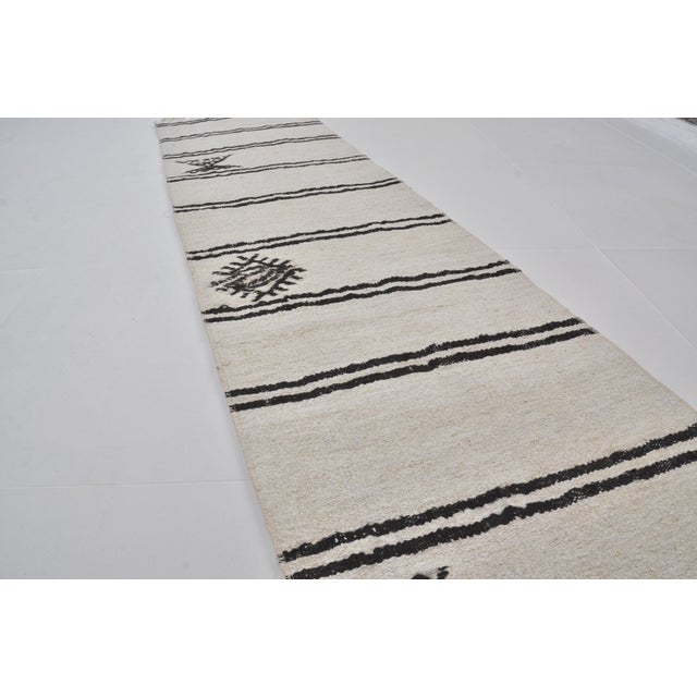 Vintage Neatrul Stripe Kilim Runner For Sale In Phoenix - Image 6 of 10