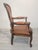 1970s Vintage Chippendale Armchair in Genuine Leather, 1975 For Sale - Image 5 of 14