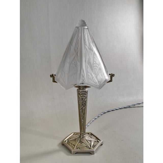 P. Maynadier French Art Deco Lamp by P. Maynadier - 1930 France For Sale - Image 4 of 11