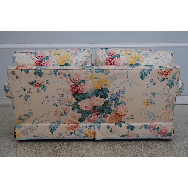 Henredon Floral Print Small Sofa Loveseat For Sale - Image 10 of 18