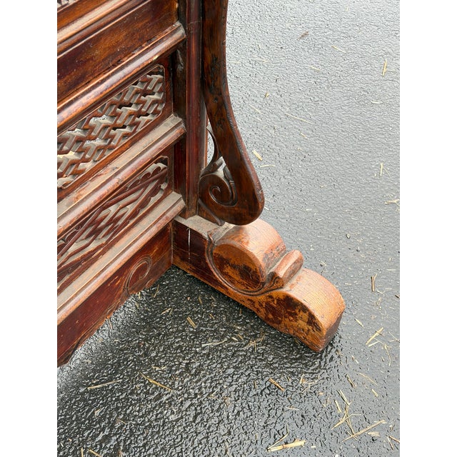 Mid 19th Century Mid 19th Century Massive Carved Antique Chinese Room Divider For Sale - Image 5 of 10