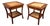 Robert Beauchamp Walnut Curly Maple Side End Tables California Woodworker Artist a Pair For Sale