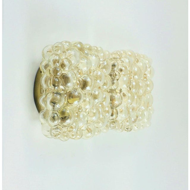 Mid-Century Modern Mid-Century Modern Amber Bubble Glass Wall Lights by Helena Tynell for Limburg, Germany, 1970s, Set of 2 For Sale - Image 3 of 12