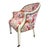 Textile Vintage White Frame Armchair With Floral Upholstery For Sale - Image 7 of 9