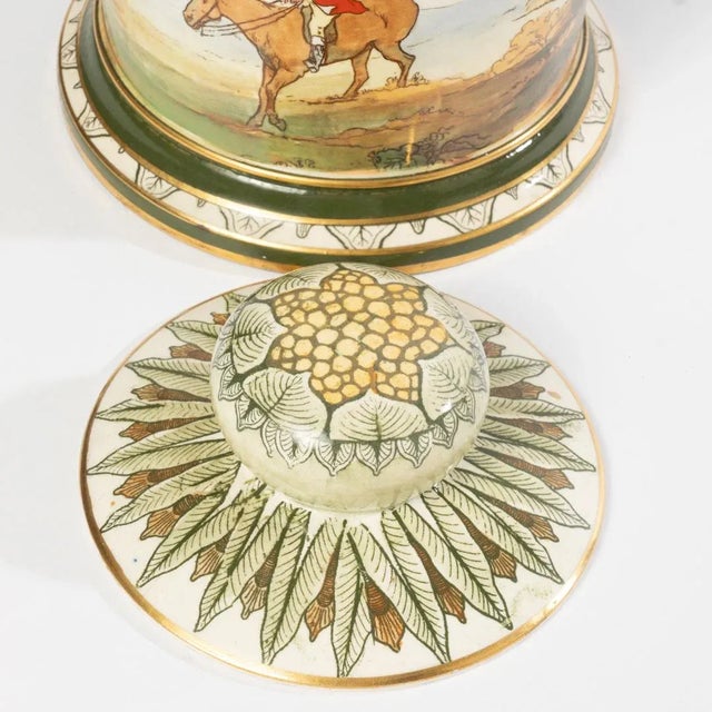 Army Green Early 20th Century Royal Doulton Ceramic Humidor For Sale - Image 8 of 12