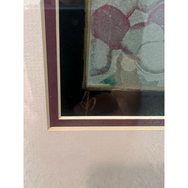 Vintage Postmodern 1980s Windsor Karen Chambellan “Grape Vase” Framed Art Print Vase Decorative Oriental Signed For Sale - Image 9 of 10