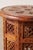 Late 19th Century Petite Vintage Anglo Indian Octagonal Table With Floral Carvings + Brass Inlay For Sale - Image 5 of 5