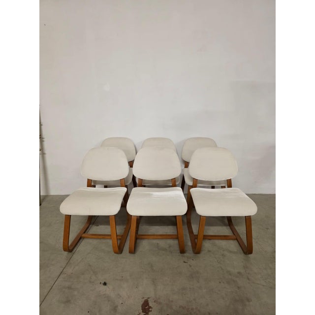 Italian Curved Wooden Chairs, 1960s, Set of 6 For Sale - Image 10 of 18
