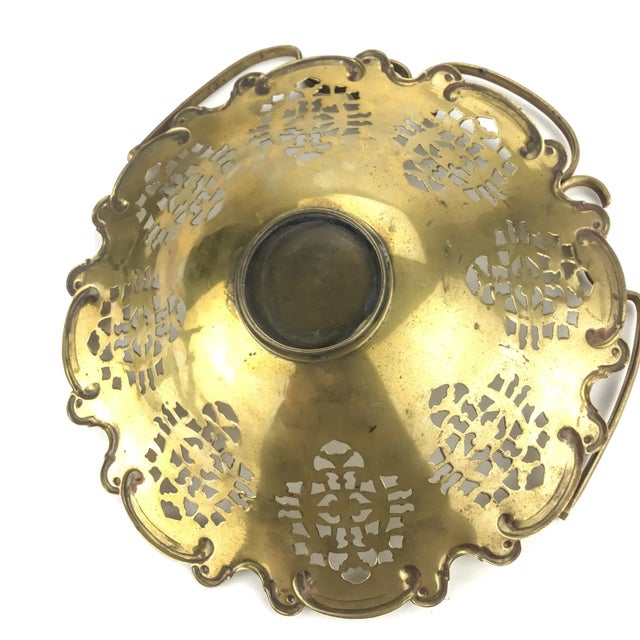 Vintage Solid Brass French Fruit Basket For Sale - Image 12 of 12