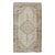 Cream and Taupe Midcentury Turkish Oushak Rug With Etched Medallion Design For Sale