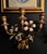 Gold Italian Tole Floral Gilt Sconces - A Pair For Sale - Image 8 of 9