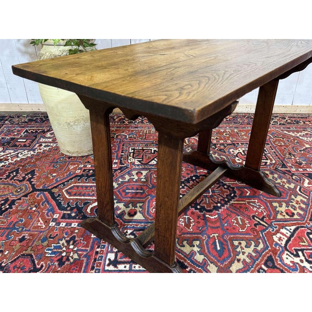 Chestnut Bistro Table, 1950s For Sale - Image 4 of 13