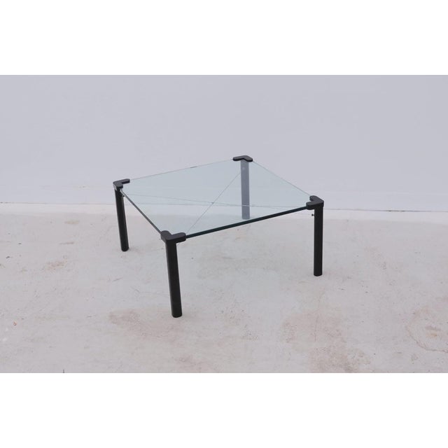 Glass and Metal Coffee Table, 1980 For Sale - Image 6 of 6