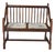 Vintage American Country Farmhouse Mahogany Settee Bench Needlepoint Seat For Sale