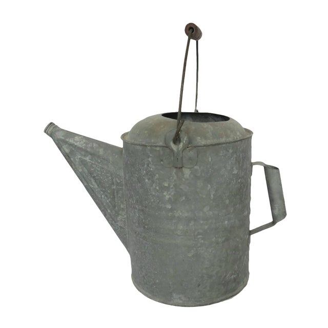 Antique Large Galvanized Metal Watering Can Chairish
