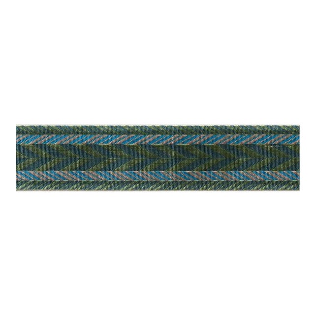 Sample - Schumacher Stinson Tape in Emerald For Sale