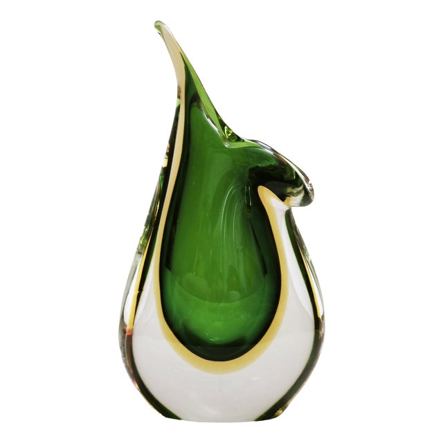 Large Murano Sommerso Teardrop Art Glass Vase from Cenedese, Italy, 1970s For Sale