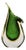 Large Murano Sommerso Teardrop Art Glass Vase from Cenedese, Italy, 1970s For Sale