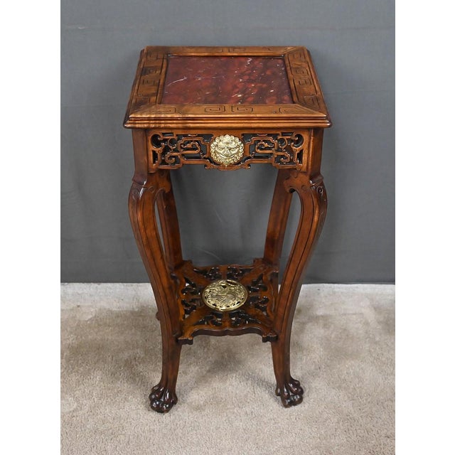 Asian Side Table in the style of Gabriel Viardot, Late 19th Century For Sale - Image 6 of 18