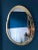 Contemporary Handcrafted Moroccan Egg Shape Gold Brass Mirror For Sale - Image 4 of 4
