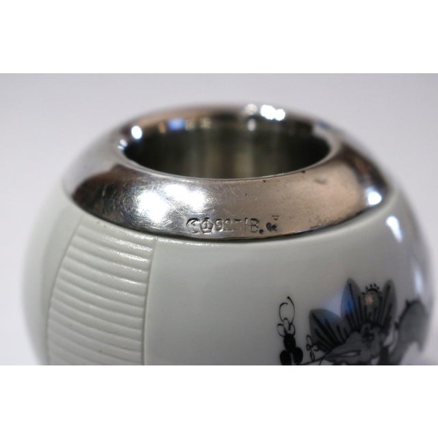 1920's Meissen Dragon Match Striker With Sterling Silver Collar For Sale In Cincinnati - Image 6 of 9