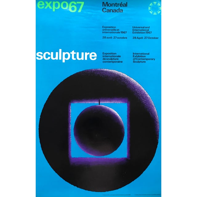 Date: 1967 Size: 20 x 30 inches A wonderful poster for the International Exhibition of Fine Arts held in Montreal during...